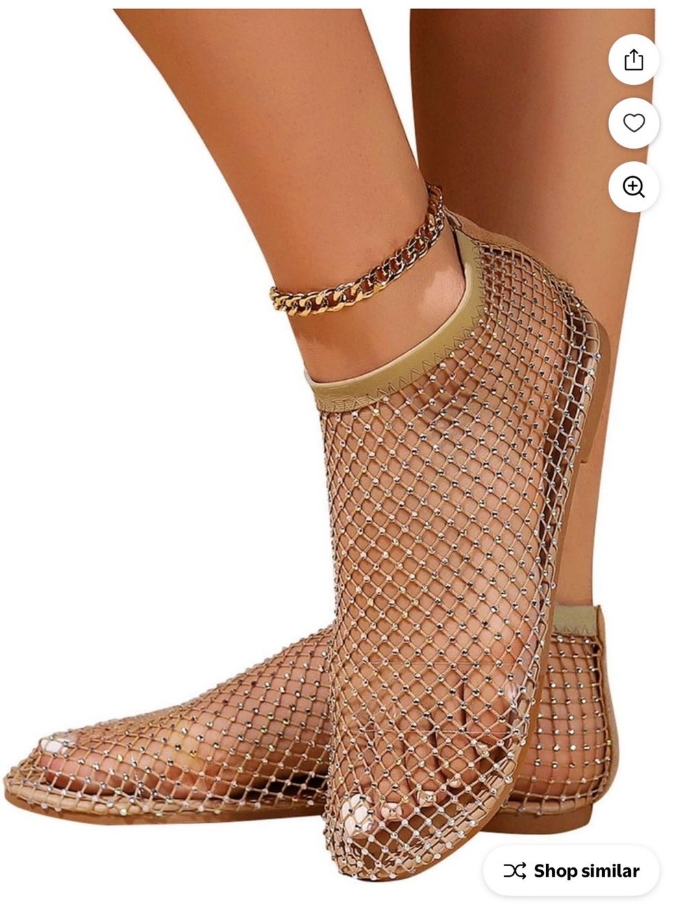 Mesh ballet flats